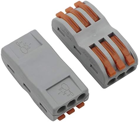 На лоста Гайка Connector кабели Kesell, Клеммная блок Компактен Быстроразъемного връзка SPL-3,30 бр., Универсален, Мек и Твърд Проводник