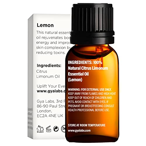 Набор от етерични масла на Лимон, за да дифузьор и Розмарин за растежа на косата - Чисти Етерични масла за Терапевтични клас - 2x10