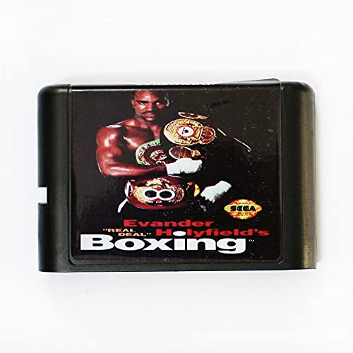 Ретро игра Evander Holyfield's Real Deal', светът бокс 16-Битова игрална карта MD за Sega Mega Drive За Sega Genesis (черен)
