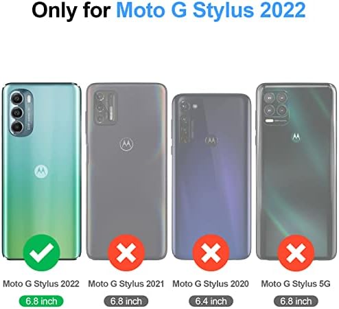 Antsturdy за Motorola Moto G Stylus 5G 2022 Чанта-портфейл [RFID Заключване] [Джоб с цип] От Изкуствена кожа, флип-надолу Защитно покритие-Книжка с Каишка на китката, Държач за кредитни к