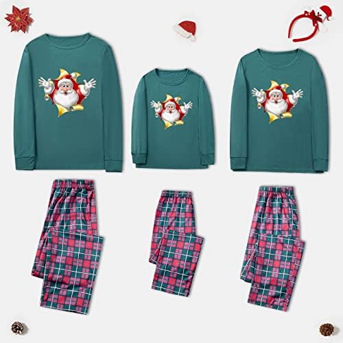 Семеен Пижамный Комплект DIYAGO Pj, за да е Подходяща За Коледа Риза с дълъг ръкав и Панталони, Празничен Забавен Пижамный Комплект нощница За почивка