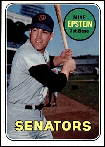 1969 Topps # 461 YN Майк Епщайн Вашингтон Сенатърс (Бейзболна картичка) (Епщайн жълти букви) Сенаторите НМ