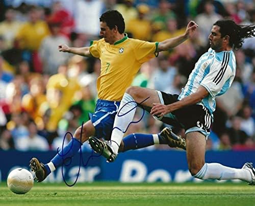 Элано Блюмер Манчестър Сити подписа снимка Бразилия по Футбол 8х10 с автограф - Футболни снимки с автограф