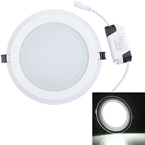 Бял + Син Кръг led лампа с двоен панел 18 Вата 20 см, Кръгла, Стъклен панел, лампа с led движеща сила, Светлинен поток: 1480ЛМ, променлив