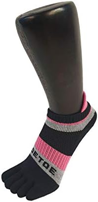 TOETOE - Спортни чорапи за джогинг Mini-Crew CoolMax с пръсти