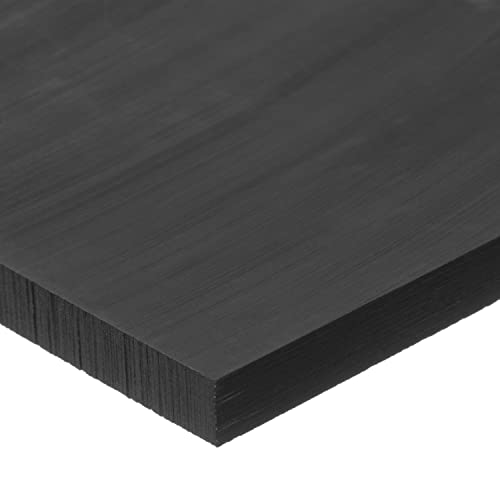 Полиетиленов лист UHMW, нов дизайн, Черен, дебелина 1/4 инча х 12 см височина х 12 см Дължина