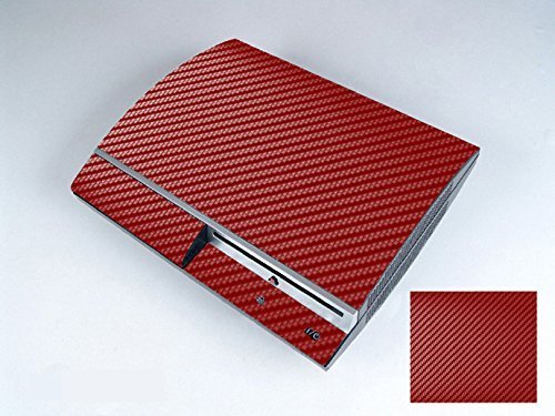 Червена vinyl стикер на кожата от въглеродни влакна, стикер за Sony PS3 Original PlayStation 3 Fat