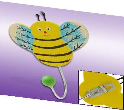 Нова Мини-Жълт Мультяшная Летяща Пчела Lon0167, надеждна, ефективна Дървени Стенни Закачалка с плетене на една кука (id: 8a7 3f 4b 514)