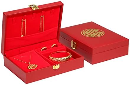 Ковчег за Бижута MXIAOXIA Кутия За Сватба Оборудване Депозитная Ковчег За Зестрата на Златното Булчински Чеиз Годеж Три Златни Кутии