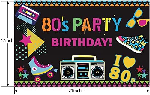 Банер за парти в чест на рождения Ден на 80-те години, Фон, Подпори за Фотобудки, аз обичам 80-те, Връщане към хип-Хоп, ретро Тематика,