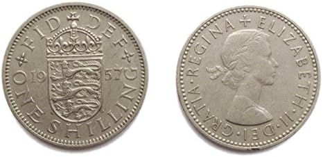 Събират монети Stampbank - Английска шиллинговая монета 1957 г. съобщение / Великобритания