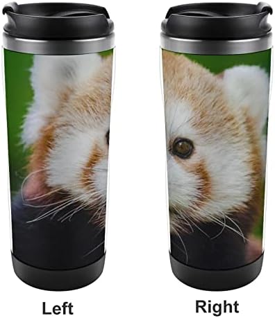 Чаши за кафе за Пътуване Lesser Red Panda с Капак, Изолирани Чаши, Бутилка За Вода С Двойни Стени От Неръждаема Стомана