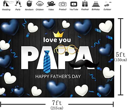 Hilioens 5 × 3 метра на Фона на Ден Щастлив баща Аз обичам Папата Черен Дървен Модел Обичам Баща си Благодарение на баща си Тематични