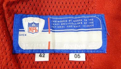 2006 San Francisco 49ers Сами Дейвис 31 Използван Червена Риза 60 Seasons Patch 6 - Използваните тениски за игри NFL Без подпис