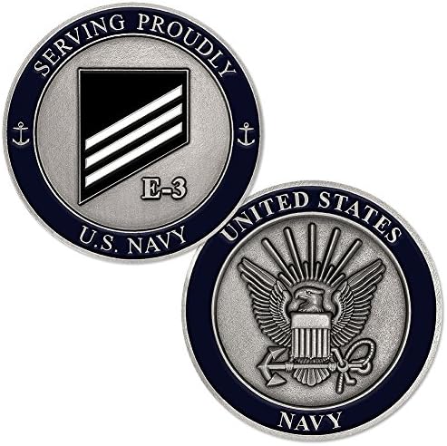 Монета на повикване Бял моряк 3 ранг от ВМС на САЩ E-White Seaman