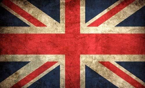 Голяма Реколта стикер с флаг Union Jack (Великобритания, Голяма Великобритания, Стар Британски Лондон (7 x 11 инча)
