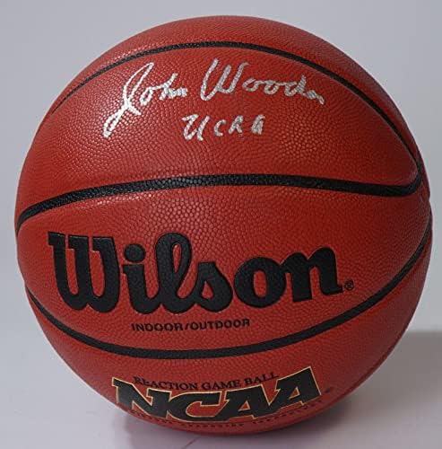 Джон Вуден Подписа Баскетболен сертификат UCLA Bruins PSA /DNA COA с Автограф от Purdue 4613 - Баскетболни Топки колеж с Автограф
